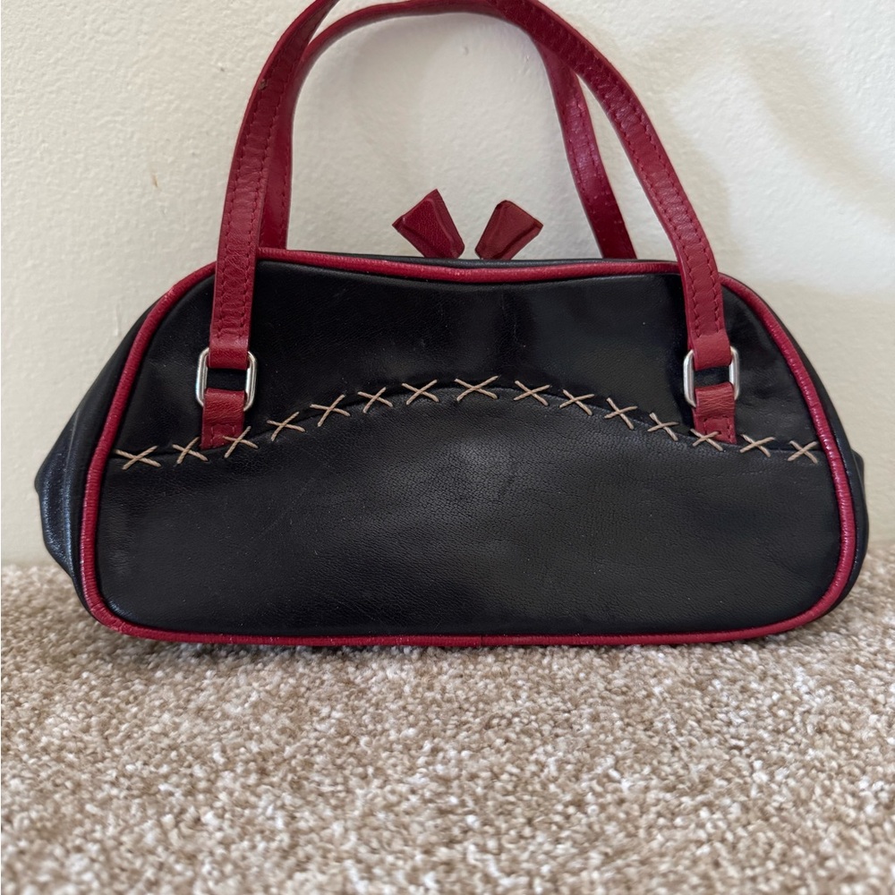 London Chic Black and Red Clutch